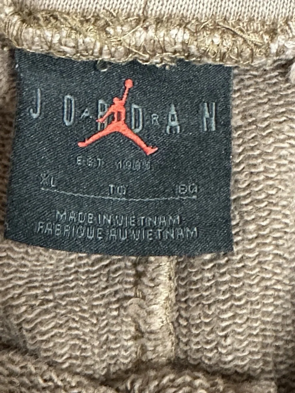 Nike Jordan Cactus Jack Tan Sweatpants with Flame Embroidery